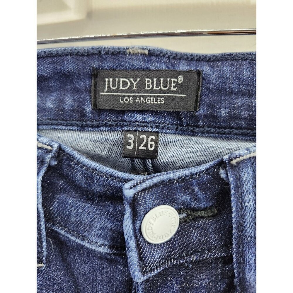 Judy Blue Jeans Women's 3/26 Blue Skinny Fit Dark Wash Denim Cotton Poly - Picture 3 of 9